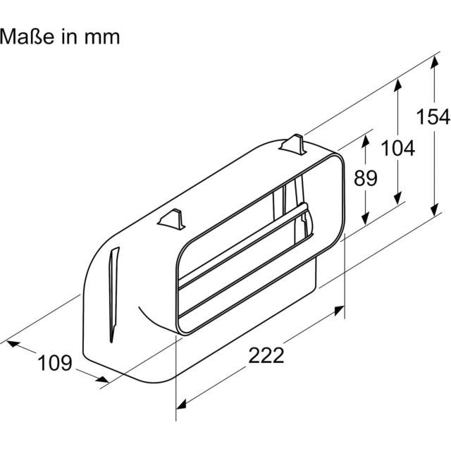 Siemens HZ9VDSB3/MG 90 Flat Duct Bend M Vertical