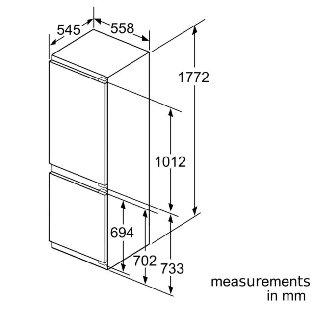 Siemens KI86SAFE0G/MG 60/40 Integrated Fridge Freezer 