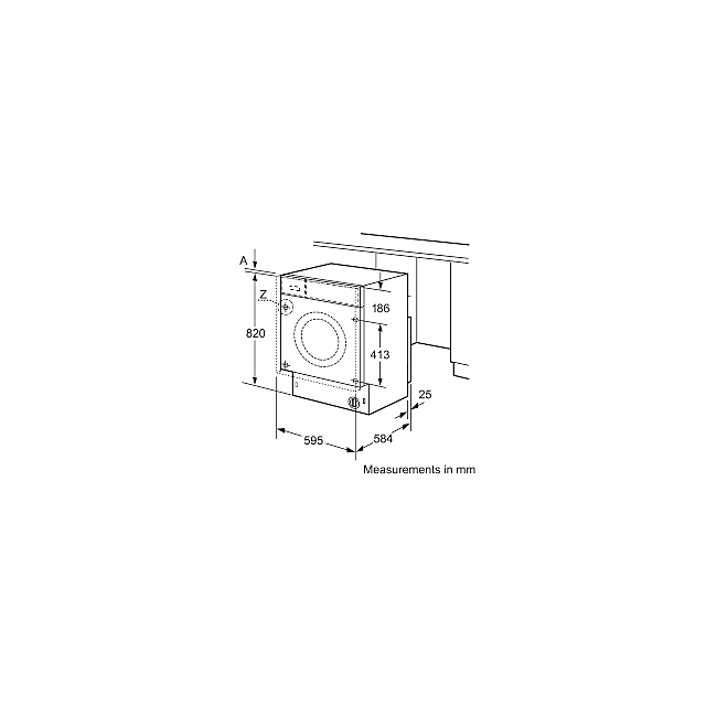 Siemens WK14D543GB/MG 7/4Kg Integrated Washer Dryer