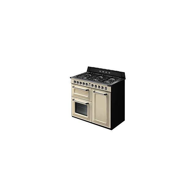Smeg TR103P Victoria 100Cm Dual Fuel Range Cooker Cream