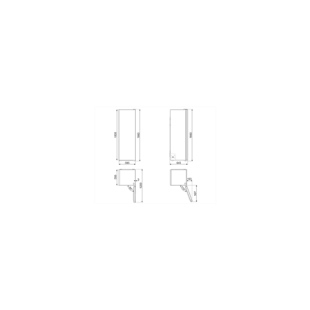 Smeg Uk UKFS18EV2HB Tall Larder Fridge