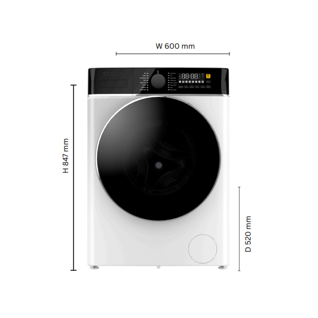Tesla TWD85W Freestanding 8/5Kg 1400Rpm Washer Dryer 