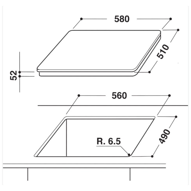 Whirlpool ACM847/BA/R 60Cm Induction Hob