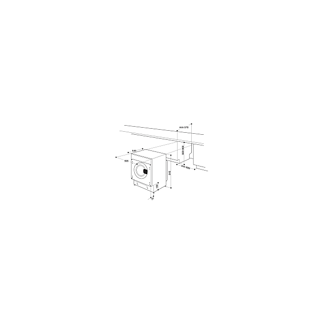 Whirlpool BIWMWG91485/R 9Kg 1400 Spin Integrated Washing Machine