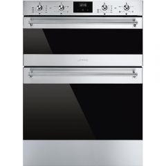 SMEG DUSF6300X 60 cm, double oven, undercounter, display00, Classica, stainless steel