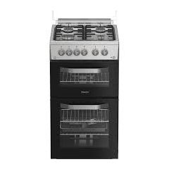 Hotpoint HDG5GCX/R Hotpoint 50Cm Gas Double Cooker